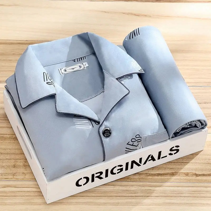 Pyjama Set for Men with Shirt and Button Closure - image 10 of 12