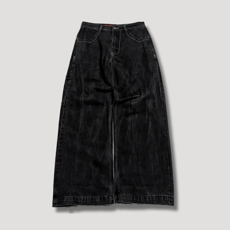 Black High-Waist Baggy Jeans - image 3 of 6