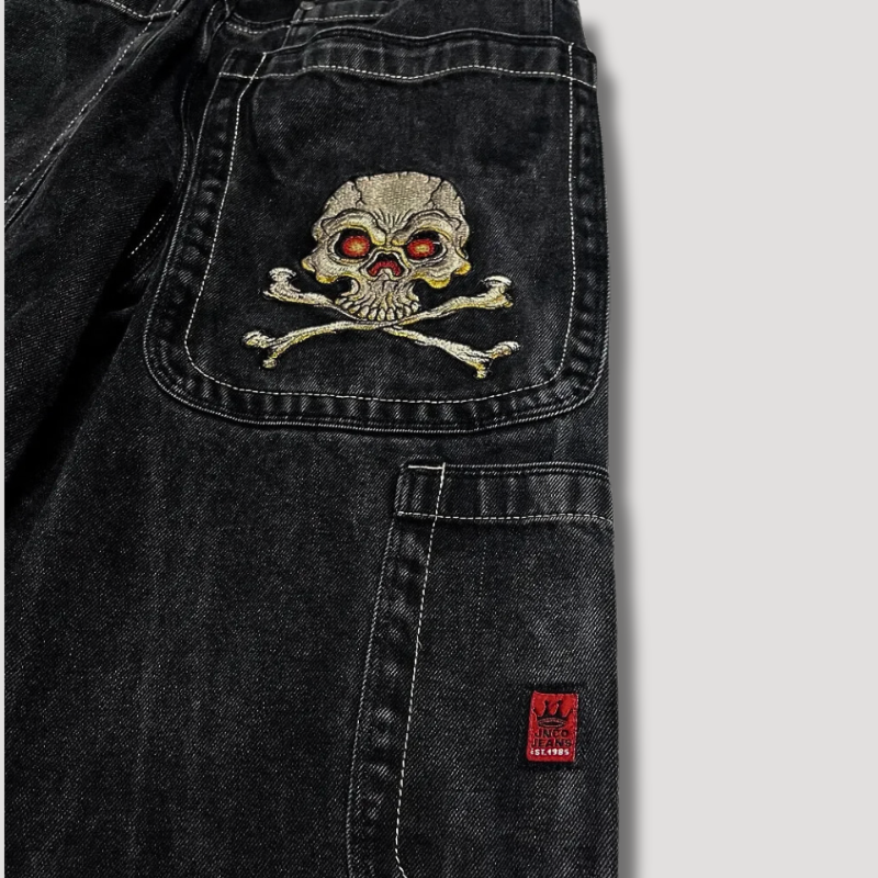 Black High-Waist Baggy Jeans - image 4 of 6