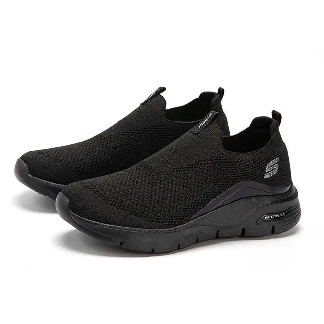 Comfortable Slip-On Sneakers - Black - Men's shoes